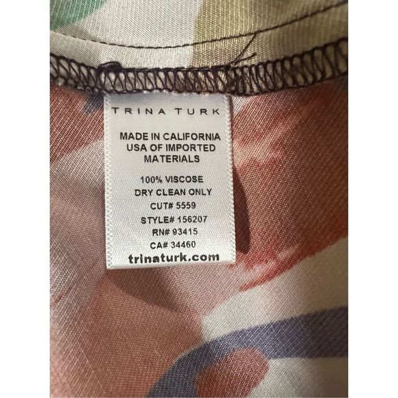 NWT $228 Trina Turk long Colorful “Piper” Silky Viscose Maxi Skirt Sz 2 - Picture 11 of 13
